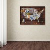 Masters Fine Art 'USA License Plate Map on  Wood' Canvas Art - 3 of 3