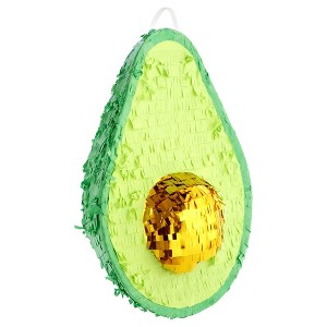 Blue Panda Small Avocado Pinata for Cinco De Mayo Party Decorations, Birthday Party Supplies, 15 x 10.5 x 6.5 In - 1 of 4