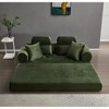 TiramisuBest Floor Couch, Convertible Floor Sofa Bed with Pillow, Chenille Fabric Compression Futon Couch Sleeper for Living & Bedroom, Gray - 3 of 4