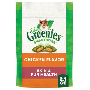 Greenies Smartbites Skin and Fur Health Chicken Flavor Cat Treats - 1 of 4