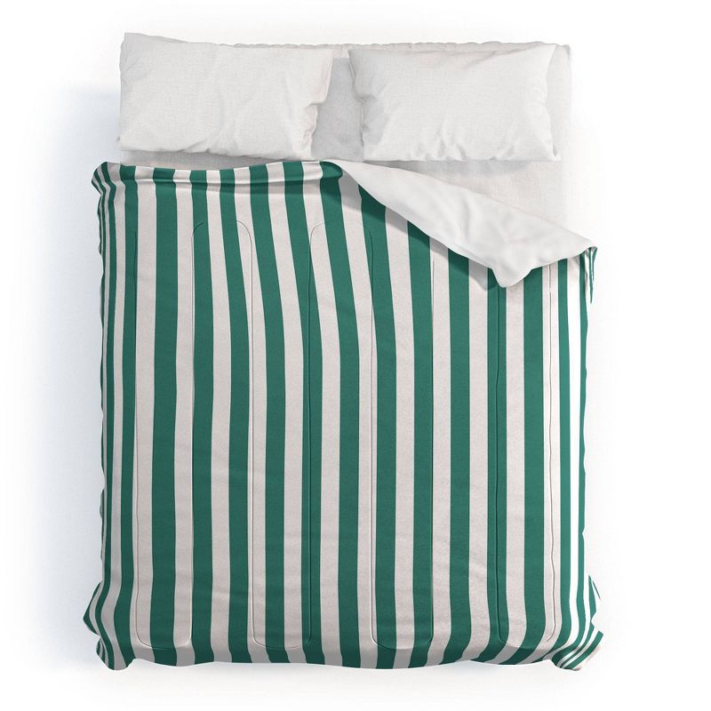 Deny Designs Natalie Baca Bouquet Stripe Comforter Set Green, 1 of 4