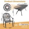 7-Piece Cast Aluminum Outdoor Dining Set: Oval Table, Stackable Chairs & Brown Cushions - All-Weather Patio Furniture for Your Backyard - 4 of 4