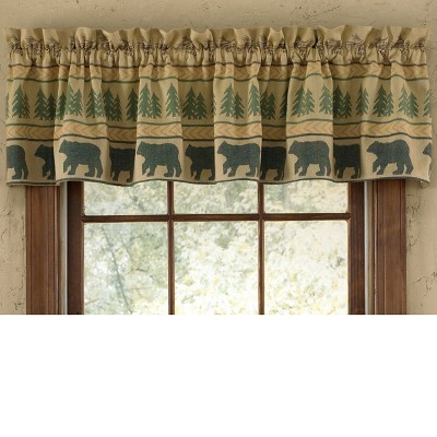 Park Designs Bear Tracks Lined Valance - 14"L - Beige