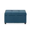 Square Storage Ottoman Upholstered Ottoman Footstools with Tufted Waffle Stitching -ModernLuxe - 4 of 4
