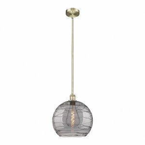 Athens Deco Swirl - 1 Light Stem Hung Pendant In Industrial Style-14.63 Inches Tall and 13.75 Inches Wide - 1 of 1