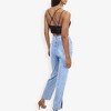 Anna-Kaci Women's High Waist Straight Leg Jeans With Subtle Distressing - 2 of 4