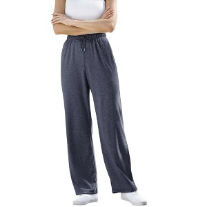 Woman Within Women's Plus Size Tall Sport Knit Straight Leg Pant - 1 of 4