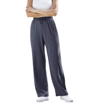 Woman Within Women's Plus Size Tall Sport Knit Straight Leg Pant