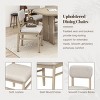 6-Piece Dining Set for 6 ,Oval 65" Dining Table with Upholstered Dining Chairs and Dining Bench for Dining Room, Living Room-Tanpinhause - 4 of 4