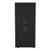 Hazel Armoire in melamine with 2 doors , 4 shelves and 2 clothes hanging bar - 2 of 4