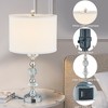 Maxax Nickel Crystal Table Lamp, Modern Elegent Desk Lamp with USB Type-C Ports for Bedroom Nightstand, Living Room - 4 of 4