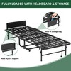 Sapphtopaz Twin Size Extra Long Folding Bed Frame, Heavy-Duty Rollaway Guest Bed with 5" Memory Foam for Tall People, Adults & Small Spaces - 2 of 4