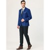 Lars Amadeus Men's Dress Slim Fit Single Breasted One Button Prom Suit Sports Blazer - 4 of 4