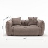 CAVINAS Chenille Bean Bag Chair,Square Lazy Floor Sofa Chair with High Resilience Memory Foam,Cozy Lounge Chair for Living Room - 3 of 4