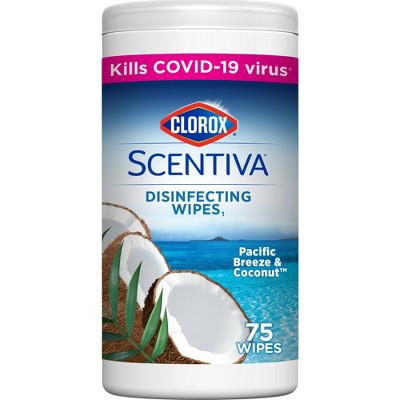 Clorox Scentiva Disinfecting Wipes - Coconut - 75ct
