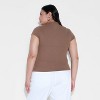 Women's Slim Fit Short Sleeve Mock Turtleneck T-Shirt - Wild Fable™ - 3 of 3