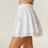 Anna-Kaci Women's Tiered Mini Skirt with Layered Ruffle Hem and Delicate Bow Accents in Soft Lightweight Fabric - 3 of 4