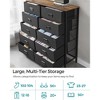 SONGMICS Dresser for Bedroom, Storage Organizer Unit with 10 Fabric Drawers, 10 drawers Brown and Black - 2 of 4