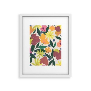 18"x24" Oris Eddu Floral Magic White Framed Canvas Wall Art: Modern Abstract Decor, MDF Composite Frame - Deny Designs - 1 of 4