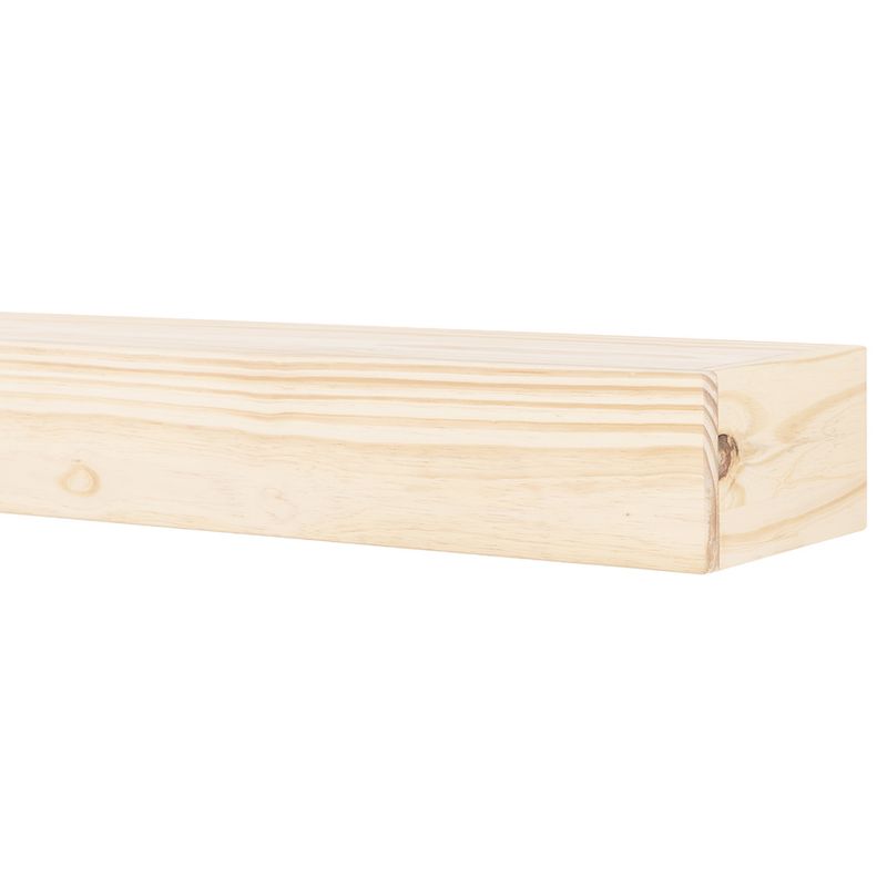 Austin Floating Wood Mantel Shelf Pine Wood Rustic Shelf | Mantels Direct, 2 of 3