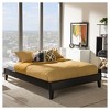 Full Lancashire Modern and Contemporary Faux Leather Upholstered Bed Frame with Tapered Legs Black - Baxton Studio - 4 of 4