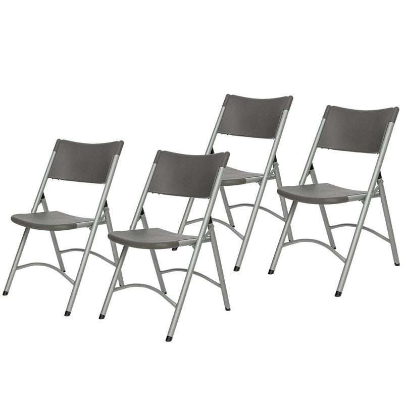 Set of 4 Heavy Duty Plastic Folding Chairs - Hampden Furnishings, 1 of 8