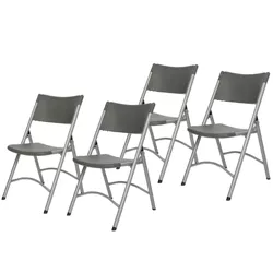 Set of 4 Heavy Duty Plastic Folding Chairs - Hampden Furnishings