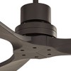 52" Casa Vieja Delta-Wing DC Modern Industrial 3 Blade Indoor Outdoor Ceiling Fan with Remote Control Matte Black Damp Rated for Patio Exterior House - 3 of 4