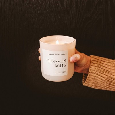 Tan Matte Cinnamon Rolls Scented Soy Candle Jar