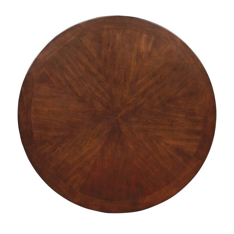 Round Table Top with Pedestal Dining Table Wood/Brown Cherry - HOMES: Inside + Out, 5 of 8