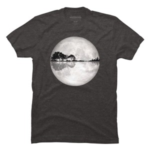 Men's Design By Humans Moonlight Nature Guitar II By Maryedenoa T-Shirt - 1 of 4