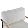KTMBDW Accent Chair Mid-Century Modern Chair Fabric Upholstered Lounge Arm Chair with Solid Wood Frame & Soft Cushion for Living Room, Bedroom - 4 of 4