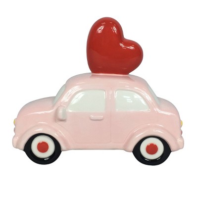 5.25" Ceramic Valentine's Day Car Pink - Spritz™