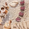 Tangkula Set of 4 Patio Folding Web Chair Set Portable Beach Camping Chair Red - 4 of 4