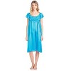 Casual Nights Women's Cap Sleeve Flower Silky Tricot Nightgown - 2 of 4