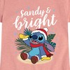 Girls' - Lilo and Stitch - Sandy and Bright Christmas Fitted Short Sleeve Graphic T-Shirt - 2 of 4