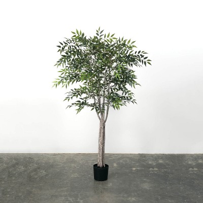 Sullivans 6'8"H Artificial Smilax Polyester Tree Green
