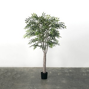 Sullivans 6'8"H Artificial Smilax Polyester Tree Green - 1 of 3