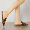 Allegra K Women's Faux Suede Upper Pointed Closed Toe Slip-On Flat Slides Mules - 2 of 4