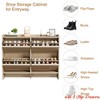 Wooden Shoe Cabinet for Entryway, Hidden Shoe Organizer with 4 Flip Drawers, Freestanding Wooden Storage Cabinet - 4 of 4