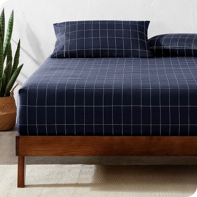 Microfiber Fitted Sheet Bare Home Color: Midnight Blue, Size: Twin