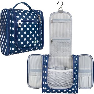 PAVILIA Toiletry Bag Travel Women Men, Hanging Water Resistant Makeup Accessories Cosmetic Organizer Large Essential Kit - 1 of 4