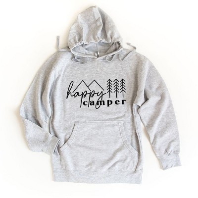 Simply Sage Market Women's Graphic Hoodie Happy Camper Trees