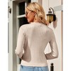 Womens Lightweight Knit Cardigan V Neck Long Sleeve Front Button Down Elegant Shrugs for Dresses - 2 of 4