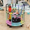 Hooseng 55" 7-in-1 Round Trampoline for Kids with Safety Enclosure Net, Indoor & Outdoor Toddler Trampoline with Adjustable Gymnastics Bar & Toys - 2 of 4
