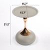 MAYEERTY Mermaid Tail End Table Modern Metal Round Side Table, Minimalist Table for Small Spaces, Living Room - 3 of 4