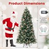 Costway 5/6/7 FT Artificial Christmas Tree with 602/806/1072 Branch Tips, 190/270/350 Warm White LED Lights - 3 of 4