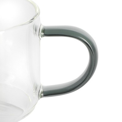 Gibson Soho Lounge 4-Piece Stackable Glass Espresso Cup Set with Rack