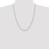Black Bow Jewelry 2.25mm 10k White Gold Solid Diamond Cut Rope Chain Necklace - 2 of 4