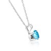 Pompeii3 1/2Ct Lab Created Blue Diamond Solitaire Pendant Necklace14k White or Yellow Gold - 2 of 4